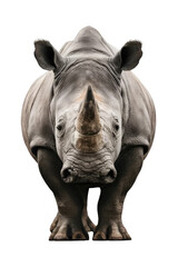 Fototapeta premium Isolated PNG Rhinoceros Wildlife, GENERATIVE AI