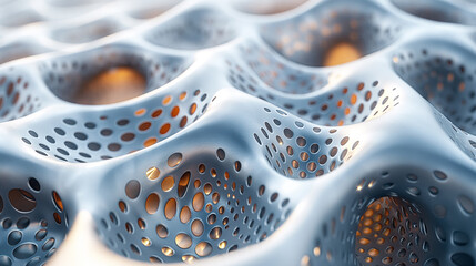 Obraz premium Building Materials of the Future. Smooth wavy curves.