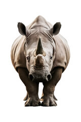 Fototapeta premium Isolated PNG Rhinoceros Wildlife, GENERATIVE AI