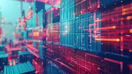 Fototapeta premium Kubernetes Clusters and AI: Container Orchestration Platforms in Data Centers
