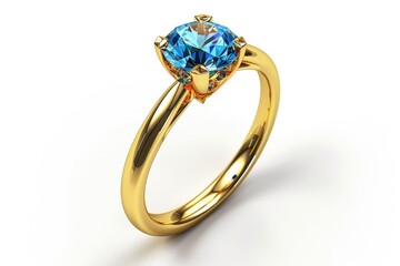 diamond ring isolated on white background