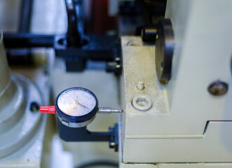An equipment of machine. Mechanical part in the manufacturing.