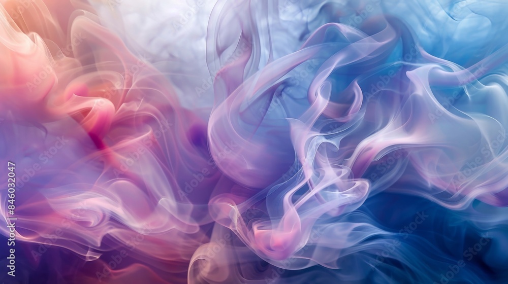 Poster a medley of pastel hues form elegant patterns and shapes creating a mesmerizing display of smoke in 