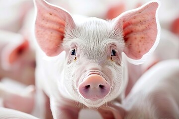 Sustainable pig farming  eco friendly pigs and piglets thriving in a natural farm environment