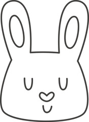 Rabbit Head Outline