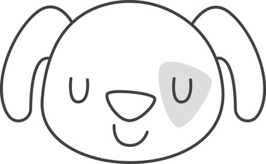 Obraz premium Dog Head Outline