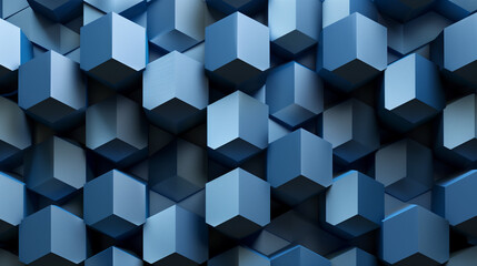 Obraz premium Abstract geometric background of the same shapes that are at different depths and create the illusion of volume