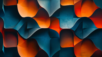 Obraz premium Abstract geometric background of the same shapes that are at different depths and create the illusion of volume