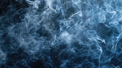 Smoke on Black Canvas Creates Abstract Pattern