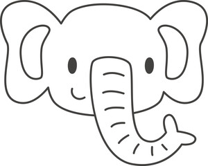 Elephant Head Outline