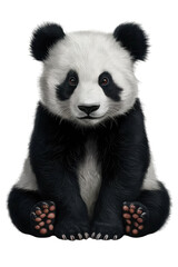 Fototapeta premium Isolated PNG Panda Wildlife, GENERATIVE AI