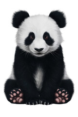 Fototapeta premium Isolated PNG Panda Wildlife, GENERATIVE AI