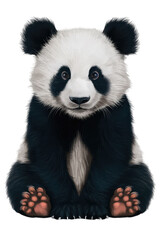 Naklejka premium Isolated PNG Panda Wildlife, GENERATIVE AI
