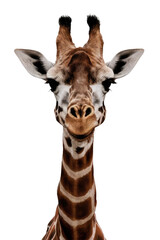 Fototapeta premium Isolated PNG Giraffe Wildlife, GENERATIVE AI