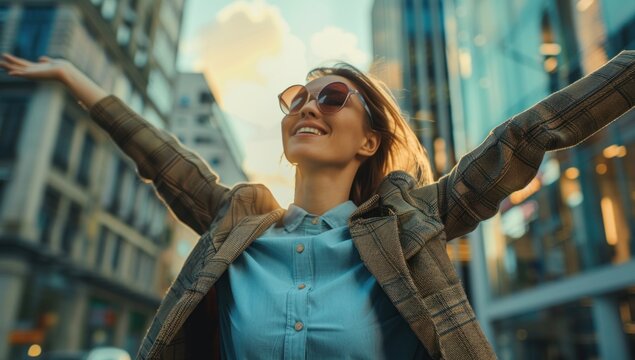 llustrate the concept of 'success' in business through a series of captivating commercial photographs, capturing pivotal moments of achievement.