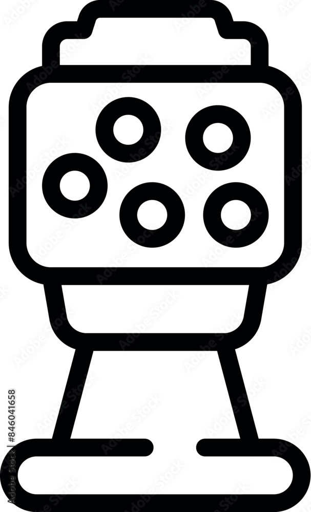 Poster outline icon representing a smart home device, potentially a security camera or a smart hub