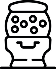 Lottery machine with lottery balls inside generating hope for winning the jackpot