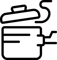 Open electric multicooker with steam coming out, perfect for representing cooking processes