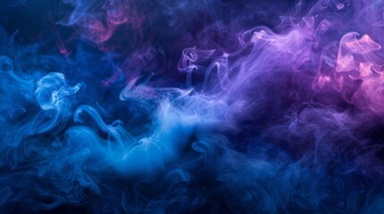 Electric blue and purple smoke create a moody and atmospheric smokescape giving off a sense of mystery and intrigue.