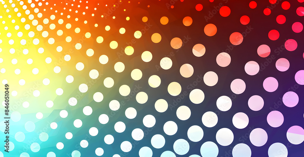 Poster a colorful background with many small circles