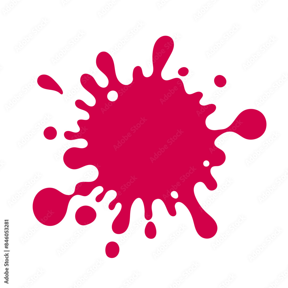 Poster vector abstract complex shape, fluid blotch spot image as template for background. dynamical colored