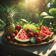 fruit salad on a plate
