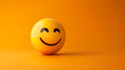 Inspect smiley face emoji orange background