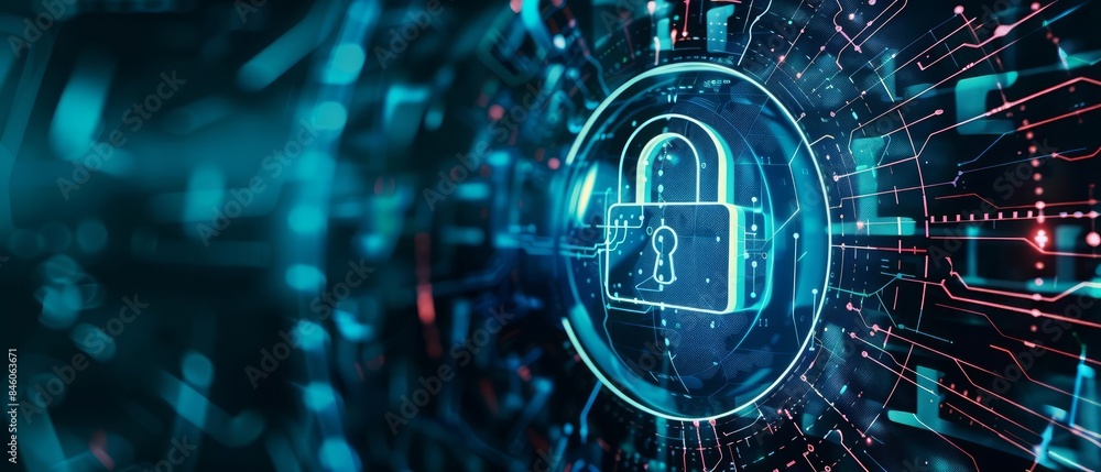 Poster cuttingedge cybersecurity measures ensuring the success of a hightech business by protecting sensiti
