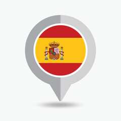 Obraz premium Spain Location Pin Icon Vector Illustration