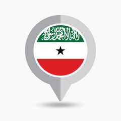 Fototapeta premium Somaliland Location Pin Icon Vector Illustration