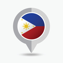 Fototapeta premium Philippines Location Pin Icon Vector Illustration