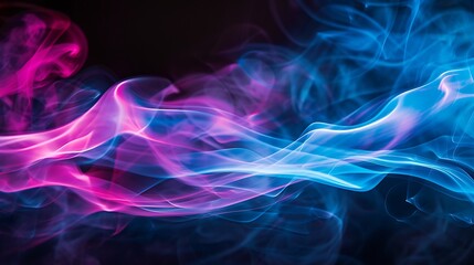 Obraz premium Laser lights trails in smokeKhan