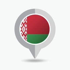 Fototapeta premium Belarus Location Pin Icon Vector Illustration