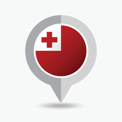 Tonga Location Pin Icon Vector Illustration