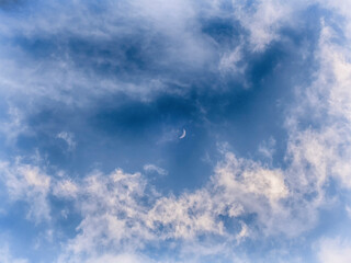 Moon among the clouds