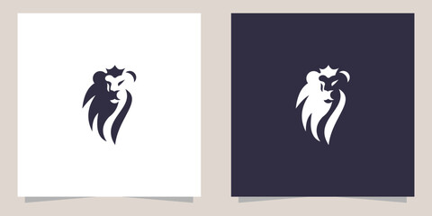 lion logo design vector