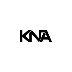 kna lettering initial monogram logo design