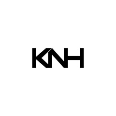 Fototapeta premium knh typography letter monogram logo design
