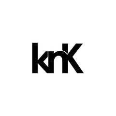 knk lettering initial monogram logo design