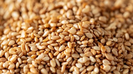 Fototapeta premium Close up macro of roasted sesame seeds