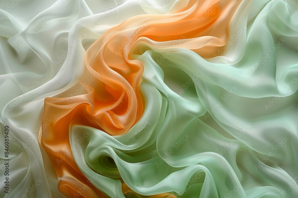 Aufkleber soft pastel silk waves calming abstract background with ample space for text placement