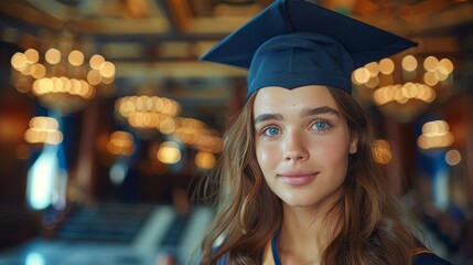 Joyful graduation moment  valedictorian and graduate deliver inspiring speeches at ceremony