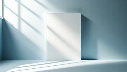 Empty picture frame on a wall with dramatic lighting. Copy space
