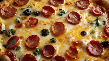 Delectably Cheesy Pizza Photo