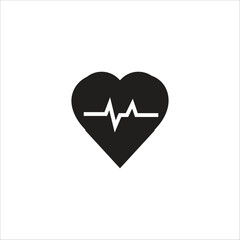heart pulse vector icon line template