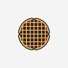 Waffle Silhouette Illustration