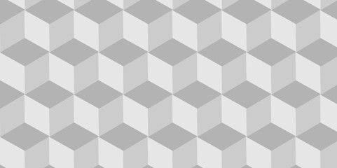 Background of cube geometric pattern grid backdrop triangle background. Abstract cube geometric tile and mosaic wall or grid backdrop hexagon technology. white and gray geometric block cube structure.