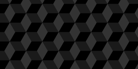 Vector of cube geometric pattern grid backdrop triangle background. Abstract cube geometric tile and mosaic wall or grid backdrop hexagon technology. black or gray geometric block cube structure.