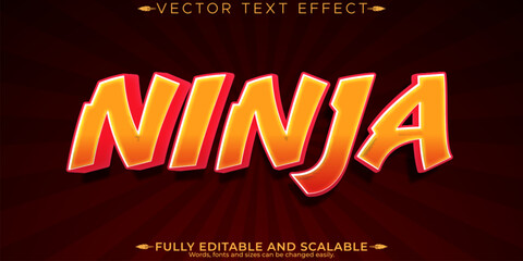 Katana text effect, editable samurai and blade customizable font style © QuillArtistry