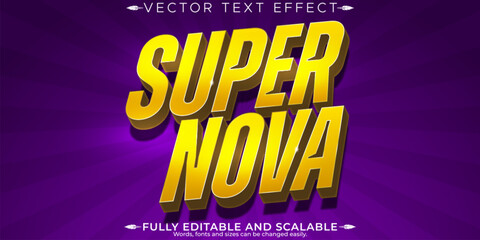 Super text effect, editable modern and poster text style